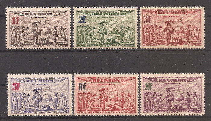 Reunion 1943 - 300 de ani de la afilierea la Franța, supratipar, MNH