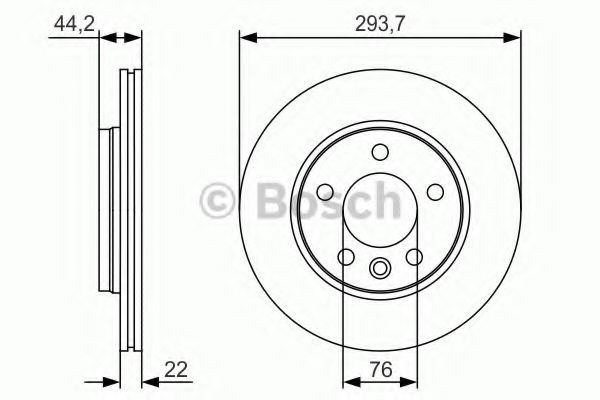 Disc frana VW MULTIVAN V (7HM, 7HN, 7HF, 7EF, 7EM, 7EN) (2003 - 2015) BOSCH 0 986 479 S06