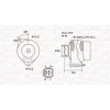 Alternator Honda Civic 7 Coupe (Em2), Civic 7 Hatchback (Eu, Civic 7 Sedan (Es, Civic 8 Sedan (Fd, Fr-V (Be), 1.4, 1.6, 1.7, 1.7 VTEC, 1.8, Magneti Marelli