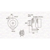 Alternator Honda Civic 7 Coupe (Em2), Civic 7 Hatchback (Eu, Civic 7 Sedan (Es, Civic 8 Sedan (Fd, Fr-V (Be), 1.4, 1.6, 1.7, 1.7 VTEC, 1.8