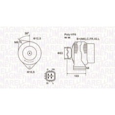 Alternator Honda Civic 7 Coupe (Em2), Civic 7 Hatchback (Eu, Civic 7 Sedan (Es, Civic 8 Sedan (Fd, Fr-V (Be), 1.4, 1.6, 1.7, 1.7 VTEC, 1.8