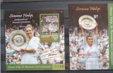 ROMANIA 2019 - SIMONA HALEP, AMBASADORUL TENISULUI ROMANEAS, COLITA DANTELATA + NEDANTELATA, MNH - LP 2249 / LP2249a (T284)