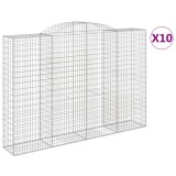 Cumpara ieftin Cosuri gabion arcuite 10 buc. 300x50x200/220 cm fier galvanizat