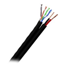 CABLU UTP CAT 5 0.45MM CUPRU CU ALIMENTARE 2X1MM 100M