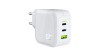 Green Cell GaN PowerGaN GaN Fast Charger 2x USB-C PD + 1x QC 3.0 65W EU (alb)
