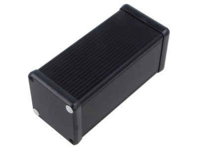 Carcasă aluminiu neagră cu panou 1455 54x120x54mm HAMMOND foto