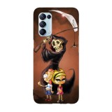 Husa compatibila cu Oppo A55, Viceversa, model Grim art Billy and Mandy, Silicon, TPU, Transparent, Carcasa