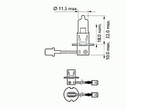 BEC PROIECTOR H3 12V 55W PK22S BASIC SCT foto