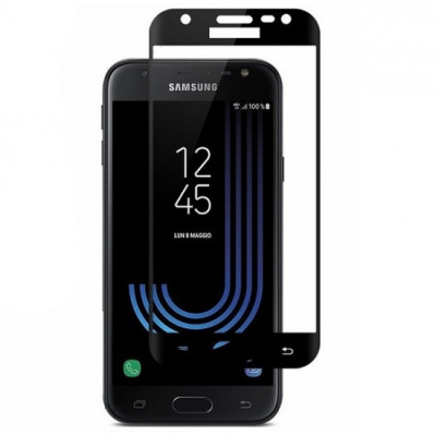 Folie de protectie din sticla 6D Samsung Galaxy J3 2017 - Contur Negru foto