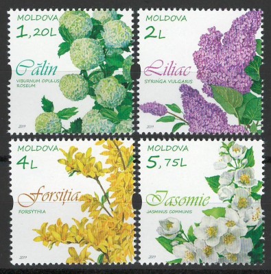 Moldova 2019 Mi 1088/91 MNH - Arbusti cu flori foto