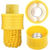 Ustensila pentru Curatare Porumb, Diametru 3.6 cm, din Plastic si Otel Inoxidabil, Galben