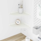 vidaXL Raft suspendat cu raft cu depozitare 2 pcs Alb 24 x 24 x 2 cm 8004108