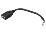 Cablu USB 2.0 DELOCK 0,15m USB A 4 pini aurit 28AWG cod 84834