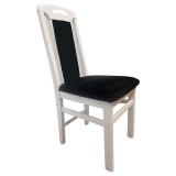 Scaun living SB Tim alb/negru, 40x43x96 cm
