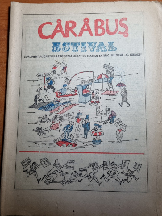 revista carabus 1989-alexandru andries,gheorge gheorghiu,rebus,umor,divertisment