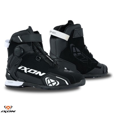 Ghete pentru scuter - motocicleta Roadster femei All Season Ixon model Bull 2 WP LS culoare: negru/alb (100% waterproof) 38 foto