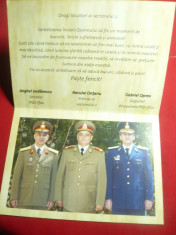 Felicitare de Craciun cu Gen. Iordanescu , Ontanu , Gabriel Oprea - electoral foto