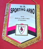 Fanion fotbal - US SPORTING ARNO (Regiunea Florenta-Italia) - folie de protectie si dimensiuni mari 34X20 cm