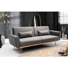 Canapea Amadeo 211x83x85 cm Rabatabila Catifea Gri (cod AF 2401)