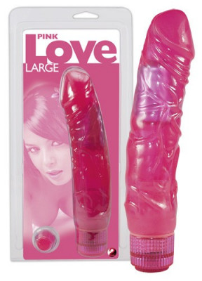 Vibrator Pink Love Large, Roz, 22 cm foto