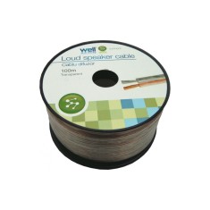Cablu difuzor transparent 2x0.35mm CCA Well LSP-CCA0.35TT-100-WL