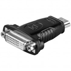 Adaptor Goobay DVI-D mama la HDMI tata negru foto