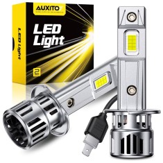 Set 2 becuri LED H1, Auxito&reg;, Canbus, lumina alb-rece, cu ventilator integrat