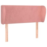 Cumpara ieftin Tablie de pat cu aripioare roz 83x23x78/88 cm catifea
