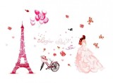 Cumpara ieftin Sticker decorativ, Bonjour Paris, 130 cm, 782STK