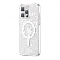 Husa Cover Kingxbar&PQY Geek Series pentru iPhone 14 Pro Silver