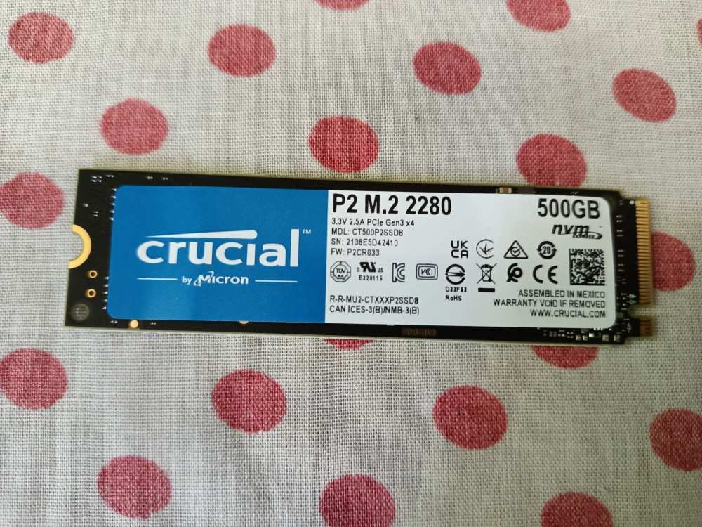 SSD Crucial P2 500GB PCI Express 3.0 x4 M.2 2280, 500 GB | Okazii.ro