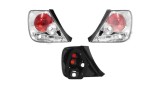 Set lampi spate, stopuri Honda Civic 3 Usi Hatchback, 02.2003, montare spate, stanga+dreapta, transparent, argintiu; fara suport bec; Tuning, JUN YAN