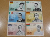 Seria 6 Timbre Sharjah - Legende Fotbal Puskas, Di Stefano, Meazza, Fritz Walter -A94, Stampilat