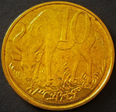 Moneda EXOTICA 10 SANTEEM - ETIOPIA, (dupa) anul 1977 *cod 4200 foto