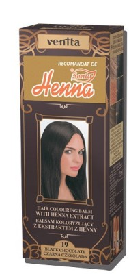 Balsam colorant par henna sonia nr.19 - ciocolata neagra 75gr kian cosmetics foto