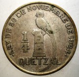 J.269 GUATEMALA 1/4 QUETZAL 1928 ARGINT