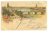 GER 90 - FRANKFURT, Litho, Germany - old postcard - used - 1896