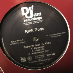 Vinil Rick Ross featuring R. Kelly ‎– Speedin' Vinyl, 12" (VG+)