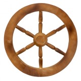 Roata decorativa din lemn 40cm maro Zilan EXT 10188