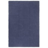 Covor Bleumarin Bumbac 160x230 cm vidaXL Dreptunghiular Design Tesut Franghie, Moale