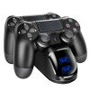 Stand de Incarcare Dubla, 2 x Controller, Indicator LED Display, Compatibilitate PlayStation PS4, Slim, Pro, Incarca Simultan Doua Manete, Antiderapan