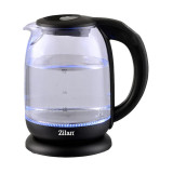 Fierbator Zilan, 2200 W, 1.7 l, control temperatura, iluminare LED, 60-100 C, sticla, Zilan Floria