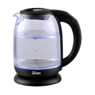 Fierbator Zilan, 2200 W, 1.7 l, control temperatura, iluminare LED, 60-100 C, sticla foto
