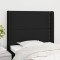 Gossi tablie de pat cu aripioare, negru, 83x16x118/128 cm, textil