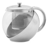 Ceainic din sticla MagicHome TP108 cu infuzor inox, 1100 ml