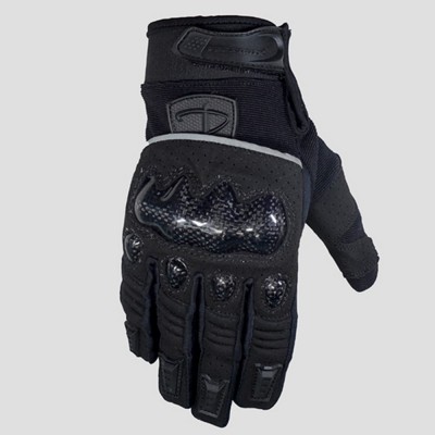 Manusi piele moto Polednik Carbon II negru marime M foto