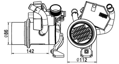 MAHLE CE 5 000P Radiator, recirculare gaze de esapament foto