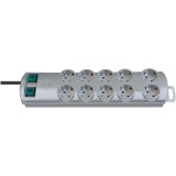 Cumpara ieftin Multipriza Brennenstuhl Primera-Line Technics 10 prize, 2m, Argintiu, Intrerupator, Protectie copii, 3500W, Interior, Casa/Birou