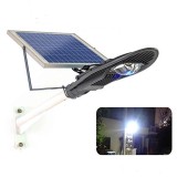 Cumpara ieftin Stalp Iluminat Solar Exterior 30W cu Proiector LED &amp; Suport CCLAMP CL-330, IP65, Telecomanda, Lumina Rece 6000K, Autonomie 15h