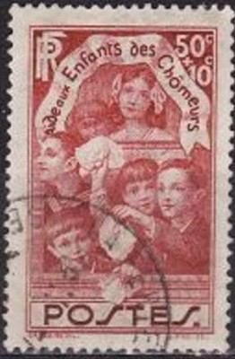 B1310 - Franta 1936 - Pt.copii somerilor intelectuali stampilat,serie completa foto